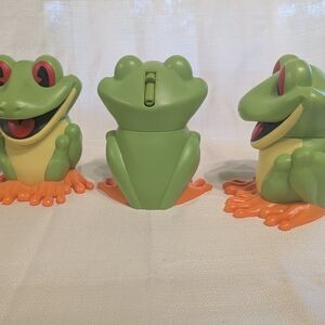 RAINFOREST Green and Orange Frog Trio